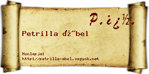 Petrilla Ábel névjegykártya