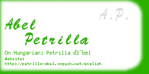 abel petrilla business card
